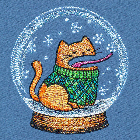 Wintertime Snowglobe Kitty