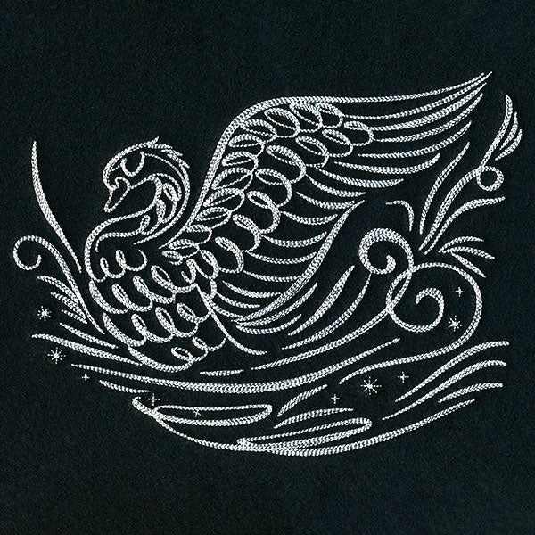 Calligraphic Winter Swan