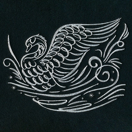 Calligraphic Winter Swan