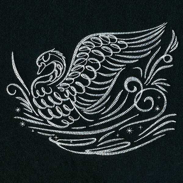 Calligraphic Winter Swan