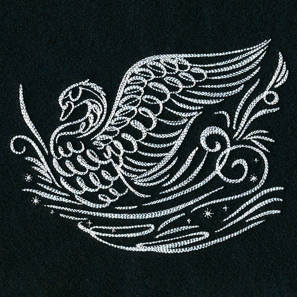 Calligraphic Winter Swan