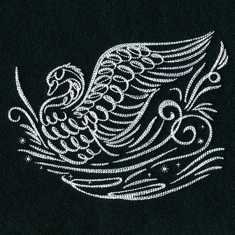 Calligraphic Winter Swan