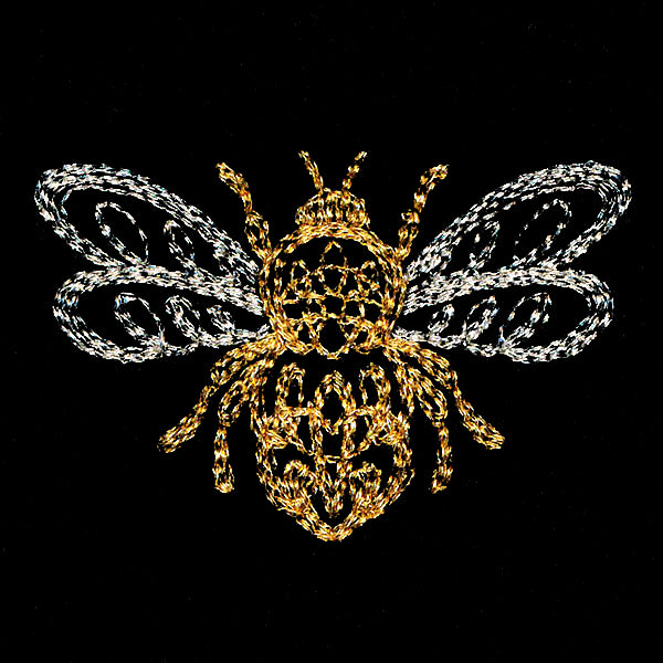 Buzzing Calligraphic Bee Accent