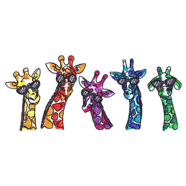 Cool Giraffes in Color