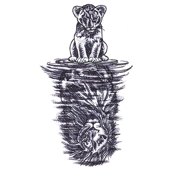 Lion Reflection
