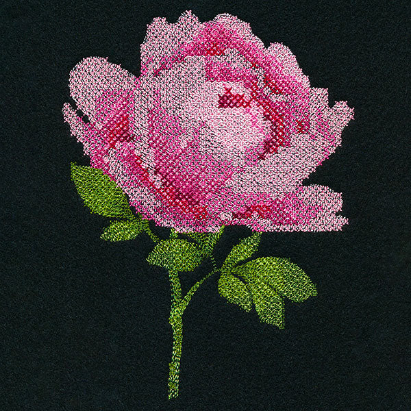 Peony in Pixels (Cross Stitch)