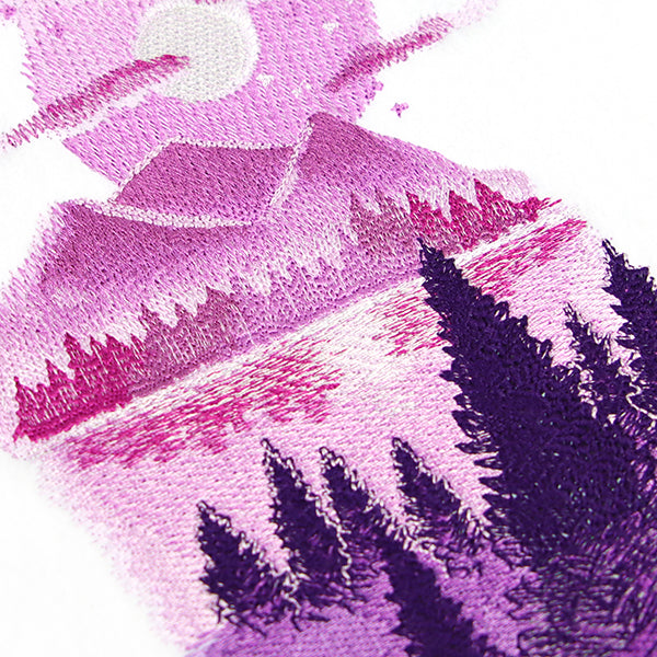 Lakeside Moonscape Scene