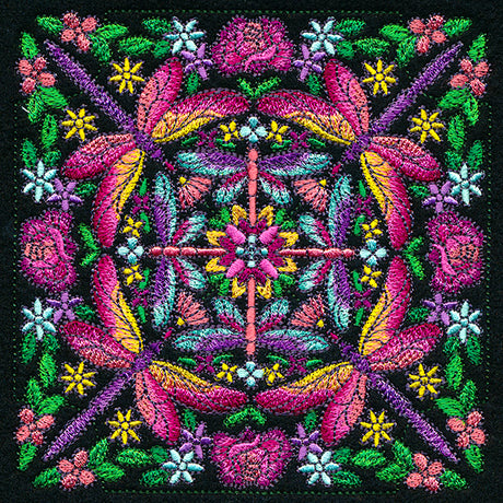 Dragonfly Kaleidoscope Square