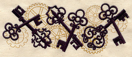 Clockwork Magic - Keys Border