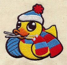 Knitting Duckie