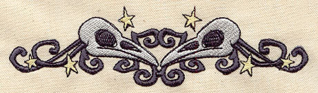 Raven Skull Border