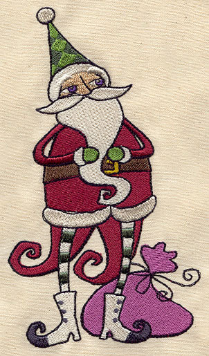 Stripy-Stockinged Santa