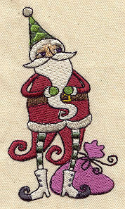Stripy-Stockinged Santa