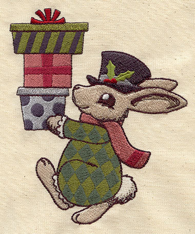 Vintage Christmas Bunny