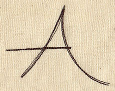 Handwriting Letter A - Uppercase