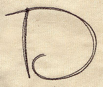 Handwriting Letter D - Uppercase
