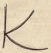 Handwriting Letter K - Uppercase