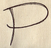 Handwriting Letter P - Uppercase