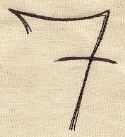 Handwriting Number 7
