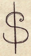 Handwriting Punctuation - Dollar Sign