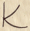 Handwriting Letter K - Uppercase