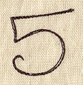 Handwriting Number 5