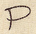 Handwriting Letter P - Uppercase