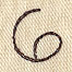 Handwriting Number 6