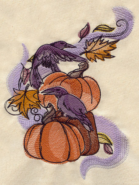 Painted Ravens and Pumpkins