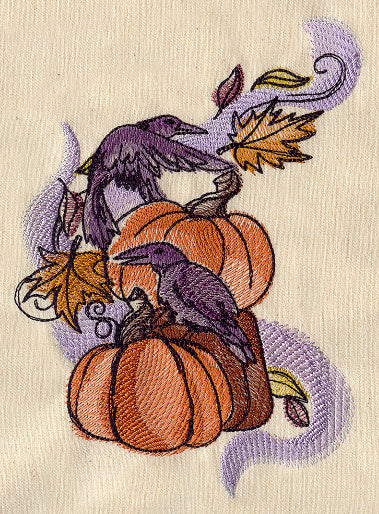 Painted Ravens and Pumpkins