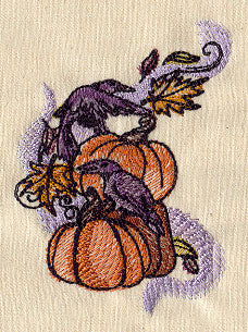 Painted Ravens and Pumpkins