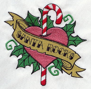 Tattoo Christmas - Santa Rocks