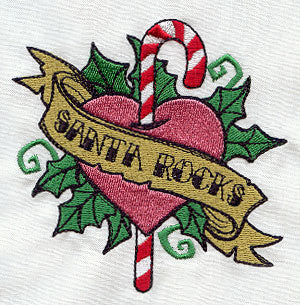 Tattoo Christmas - Santa Rocks