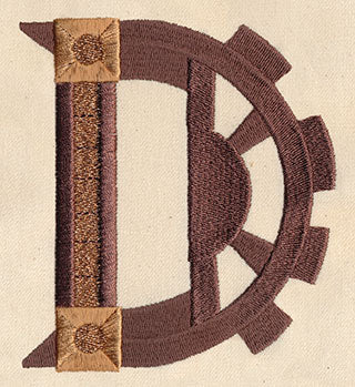 Steampunk Letter D - Uppercase