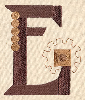 Steampunk Letter E - Uppercase