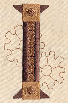 Steampunk Letter I - Uppercase