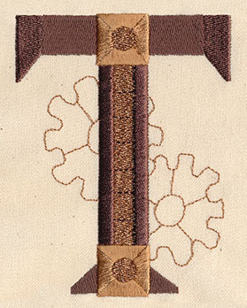 Steampunk Letter T - Uppercase