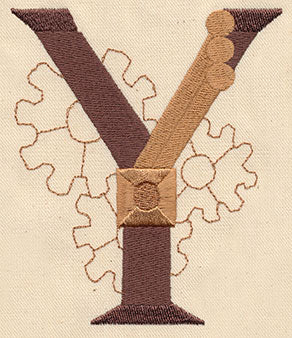 Steampunk Letter Y - Uppercase