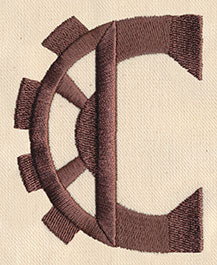 Steampunk Letter C - Uppercase