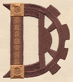 Steampunk Letter D - Uppercase
