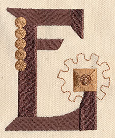 Steampunk Letter E - Uppercase