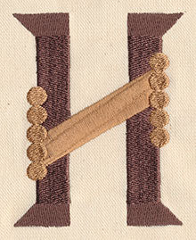 Steampunk Letter H - Uppercase