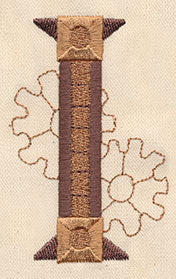 Steampunk Letter I - Uppercase