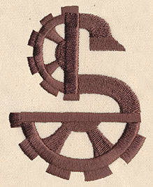Steampunk Letter S - Uppercase