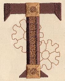 Steampunk Letter T - Uppercase