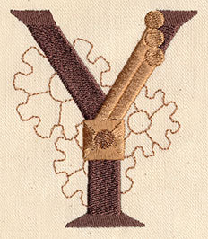 Steampunk Letter Y - Uppercase