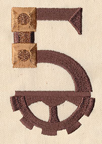 Steampunk Number 5 - Embellished