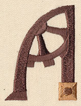 Steampunk Letter A - Uppercase