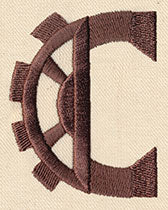 Steampunk Letter C - Uppercase