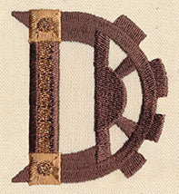 Steampunk Letter D - Uppercase